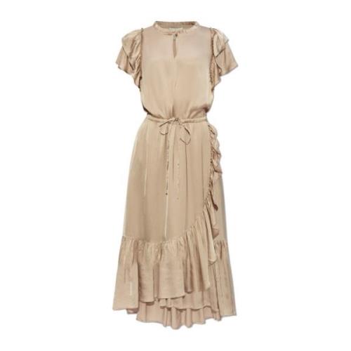 Satijnen jurk Munthe , Beige , Dames