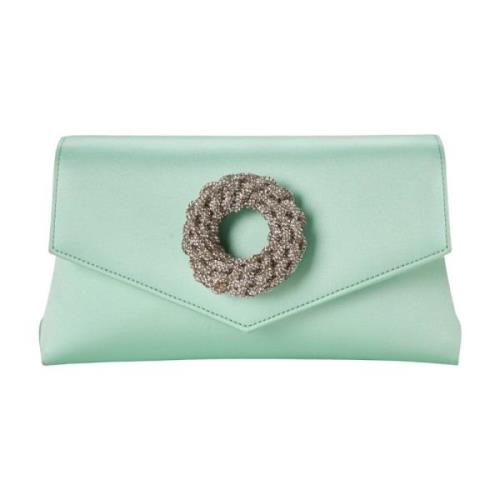 Juweel Clutch in Diverse Kleuren Hibourama , Green , Dames