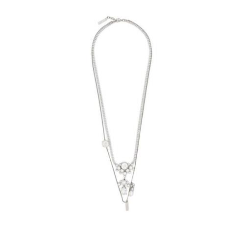 Elegante Hanger Ketting met Uniek Ontwerp Ermanno Scervino , Gray , Da...