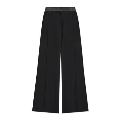 Broek met satijnen tailleband Victoria Beckham , Black , Dames