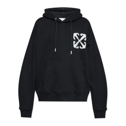 Hoodie Off White , Black , Heren