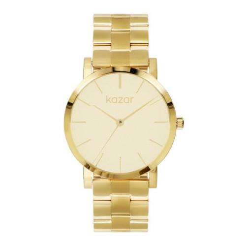 Minimalistisch gouden horloge met armband Kazar , Yellow , Dames