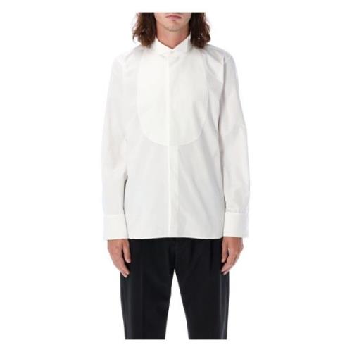 Wit Smoking Overhemd Klassieke Stijl Saint Laurent , White , Heren