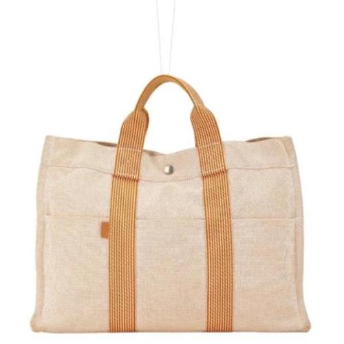 Pre-owned Canvas totes Hermès Vintage , Beige , Dames