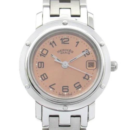 Pre-owned Stainless Steel watches Hermès Vintage , Pink , Dames