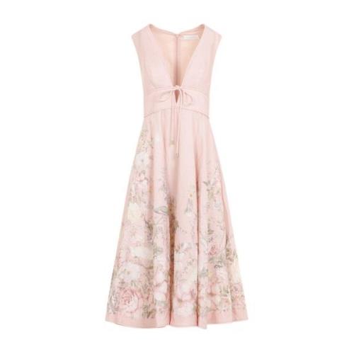 Roze & Paarse Jurk Aw24 Zimmermann , Pink , Dames