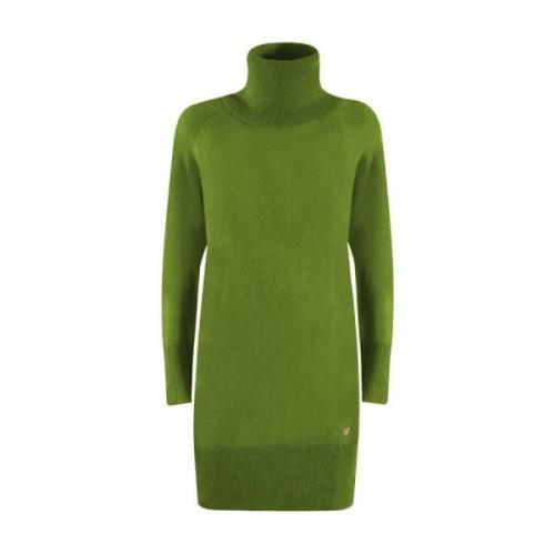 Dolcevita lurex gebreide jurk YES ZEE , Green , Dames