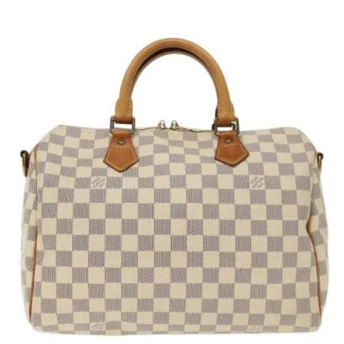 Pre-owned Canvas handbags Louis Vuitton Vintage , White , Dames