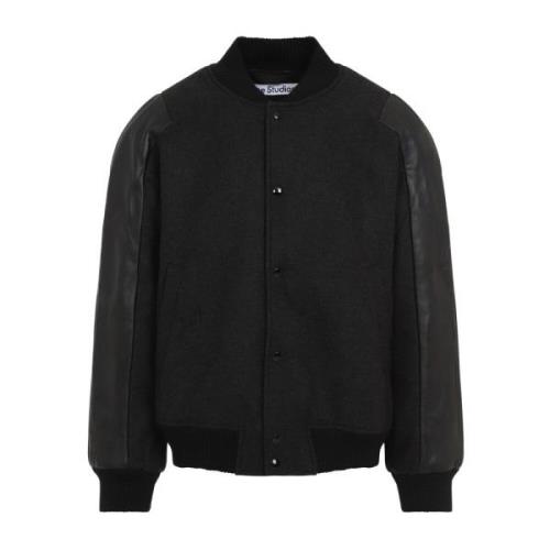 Donkergrijze Melange Bomberjack Acne Studios , Gray , Heren