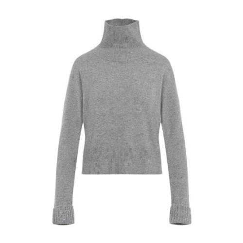 Luxe Grijze Trui Aw24 Fabiana Filippi , Gray , Dames