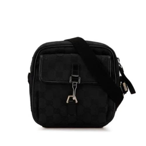 Pre-owned Canvas shoppers Gucci Vintage , Black , Dames