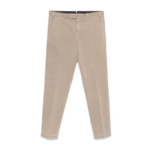 Beige Visgraat Gestreepte Broek PT Torino , Beige , Heren