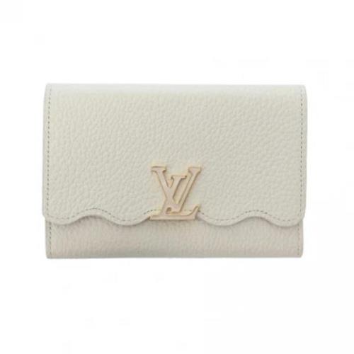 Pre-owned Leather wallets Louis Vuitton Vintage , White , Dames