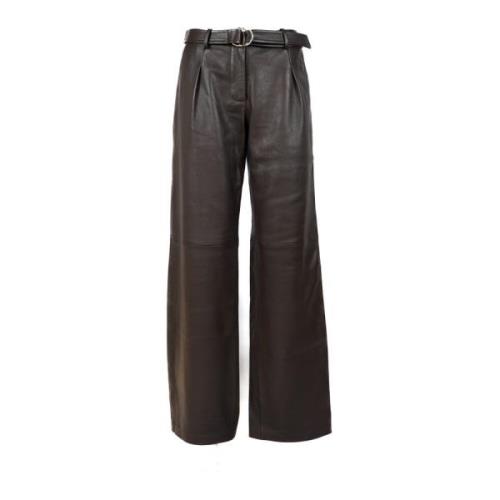 Bruine Broek met Stijl 24Wwm23Asia IRO , Brown , Dames