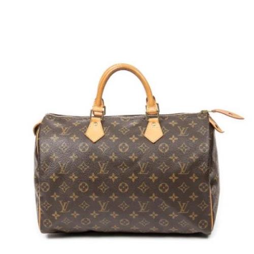 Pre-owned Coated canvas handbags Louis Vuitton Vintage , Brown , Dames