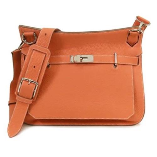 Pre-owned Leather crossbody-bags Hermès Vintage , Orange , Dames