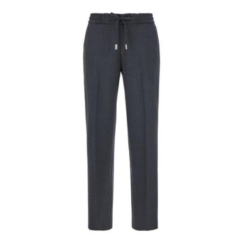 Grijze Wol Stretch Broek PT Torino , Gray , Dames