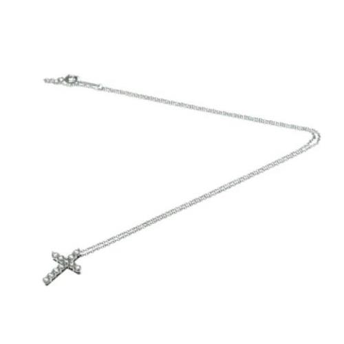 Pre-owned Platinum necklaces Tiffany & Co. Pre-owned , Gray , Dames