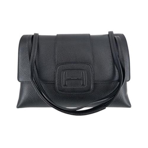 Zwarte Baguette Stijl Handtas Hogan , Black , Dames