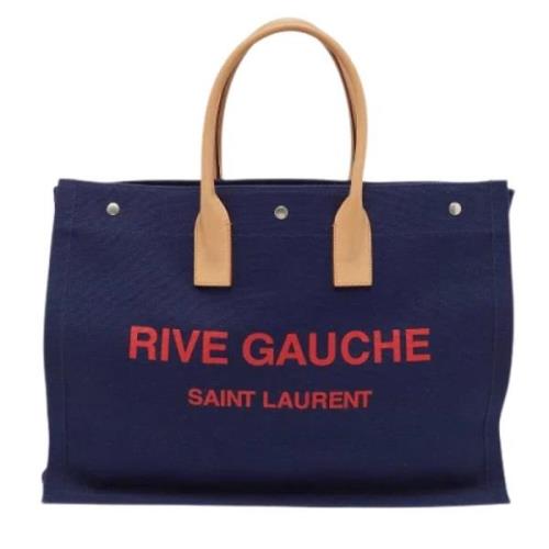 Pre-owned Canvas totes Yves Saint Laurent Vintage , Blue , Dames