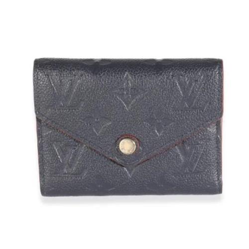 Pre-owned Leather wallets Louis Vuitton Vintage , Blue , Dames