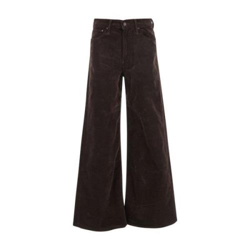 Bruine Rits Roller Jeans Mother , Brown , Dames