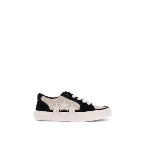 Suède Skate Sneakers met Leren Sterren Amiri , Black , Heren