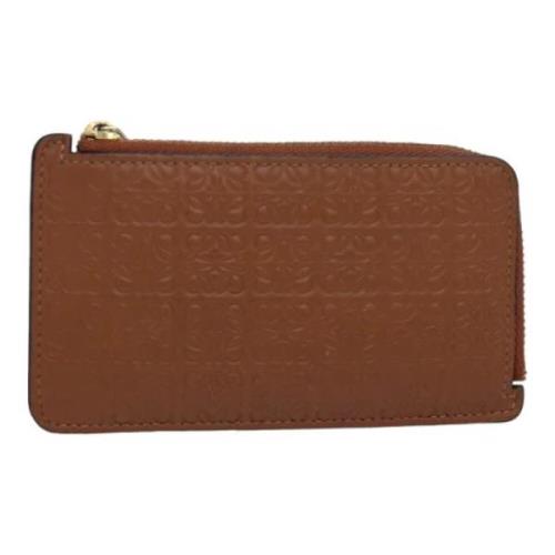 Pre-owned Leather wallets Loewe Pre-owned , Brown , Dames