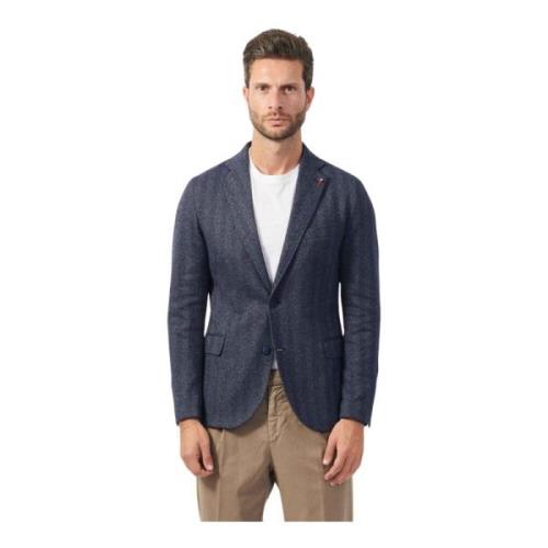 Blauwe Blazer Jas Klassieke Stijl Mulish , Blue , Heren