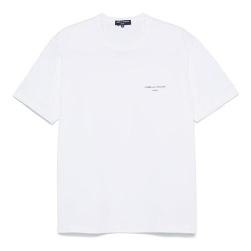 Casual Katoenen T-shirt Comme des Garçons , White , Heren