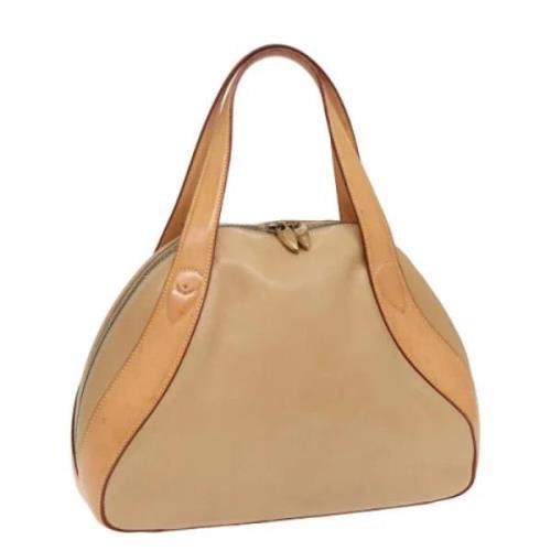 Pre-owned Leather handbags Louis Vuitton Vintage , Beige , Dames