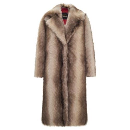 Luxe Faux Fur Coat Natalie - Bruin Cesare Gaspari , Brown , Dames