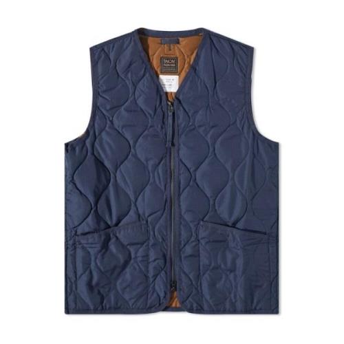 Navy Militaire Stijl Gewatteerd Vest Taion , Blue , Heren