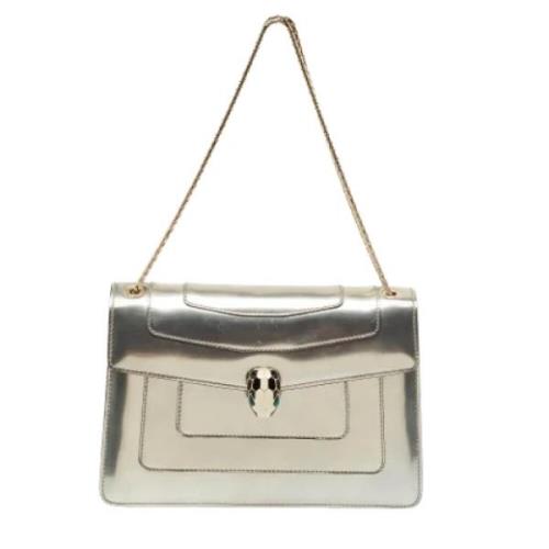 Pre-owned Leather shoulder-bags Bvlgari Vintage , Gray , Dames