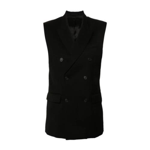 Zwart Double Breasted Vest Wardrobe.nyc , Black , Dames