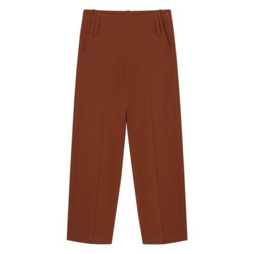 Relaxed Fit Maize Suiting Broek Aeron , Brown , Dames