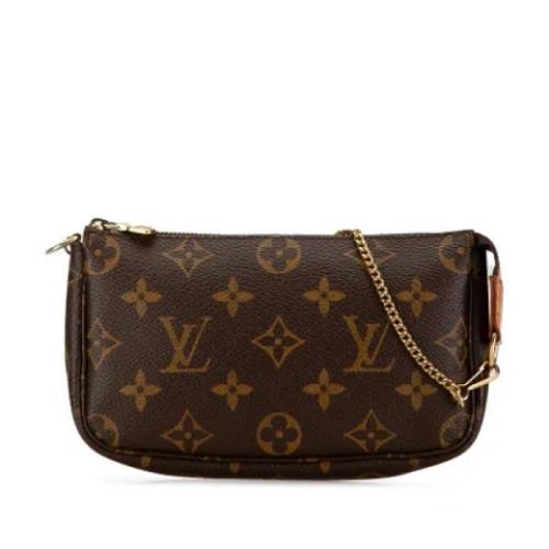 Pre-owned Canvas clutches Louis Vuitton Vintage , Brown , Dames