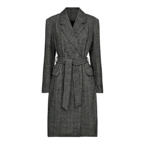 Elegante Winter Dubbele Jas Designers Remix , Gray , Dames