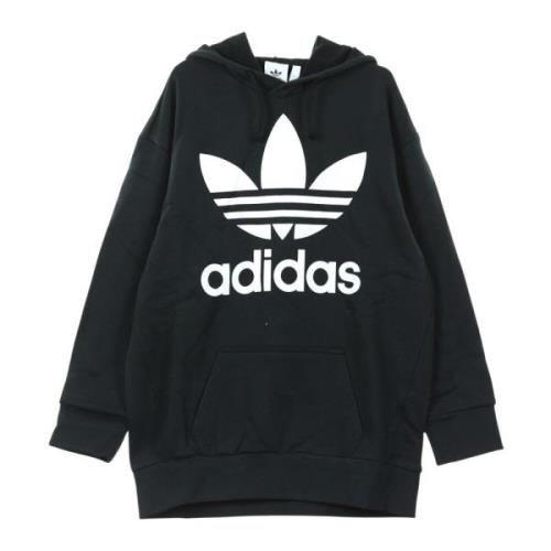 Zwart/Wit Hoodie voor Mannen Adidas , Black , Heren