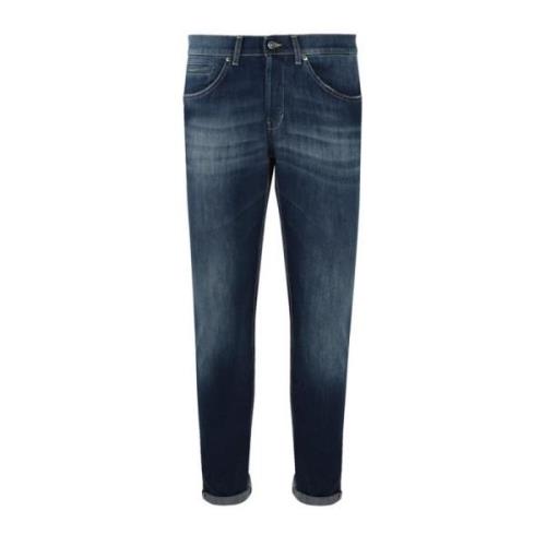 Slim-Fit Blauwe Denim Jeans Dondup , Blue , Heren