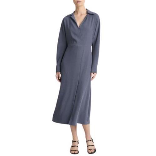 Elegante Dolman-Sleeve Overhemdjurk Vince , Blue , Dames