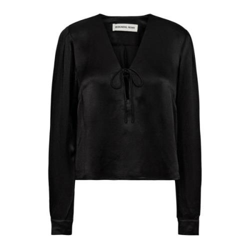 Elegante lange mouwen shirt voor herfst Designers Remix , Black , Dame...