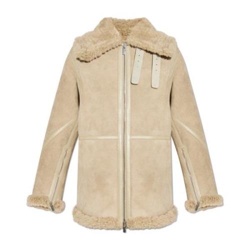 Schapenvacht Jas Burberry , Beige , Dames