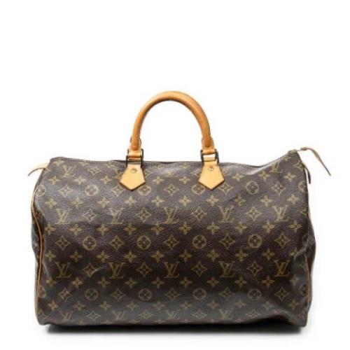 Pre-owned Coated canvas handbags Louis Vuitton Vintage , Brown , Dames