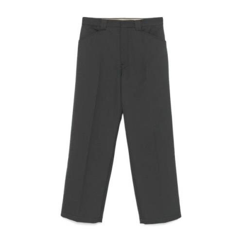 Donkergrijze Straight Broek Lemaire , Gray , Heren