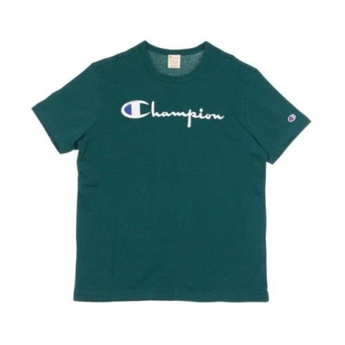 Crewneck Teal T-Shirt voor Mannen Champion , Green , Heren