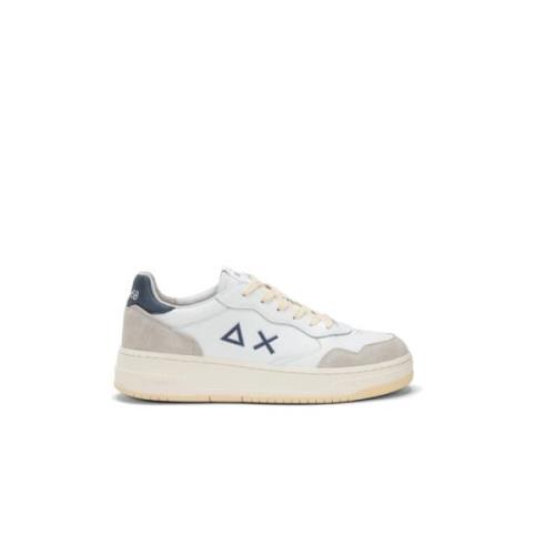 Witte Basket Sneakers Sun68 , White , Heren