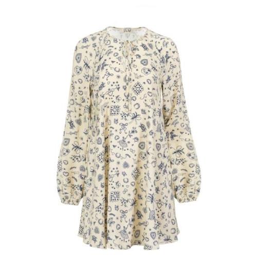 Ballerina Butter Print A-Lijn Jurk Jaaf , Beige , Dames