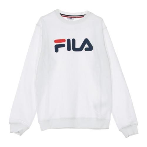 Witte Crewneck Sweatshirt Lange Mouw Fila , White , Heren