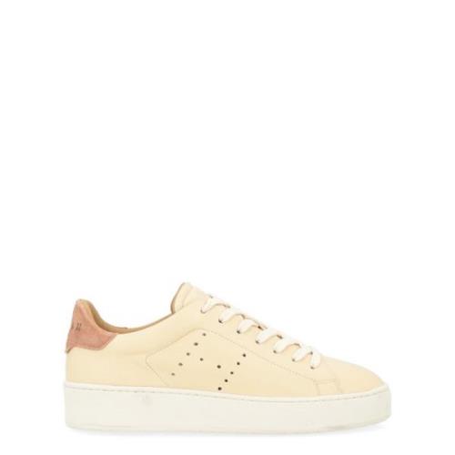 Geveterde Stijl Sneakers met Gaten Hogan , Beige , Dames